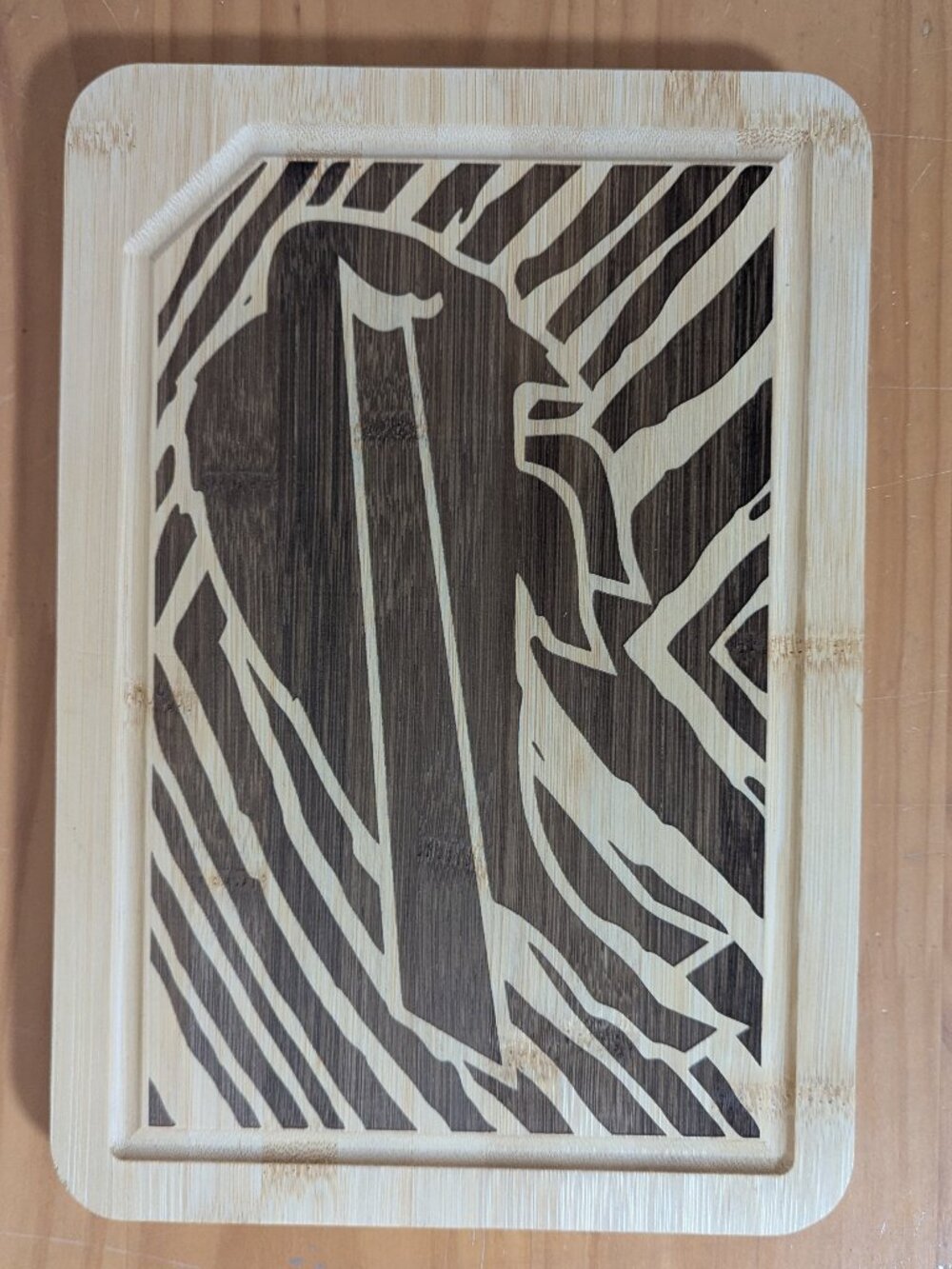 Buffalo Bills Bamboo 12 x 8 Zubaz Engraved Custom Decor Cutting Board Wall Art